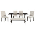 6 Piece Farmhouse Dining Table Set 72