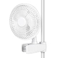 Healsmart 6 Inch Grow Tent Poles Clip Fan, Monkey Fan, Manually Adjustable 90 Angles, 15W, 2 Speeds Control, 63 Inch Cord Length, White White Plastic