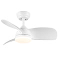 28 In Intergrated Led Ceiling Fan Lighting With White Abs Blade White Abs