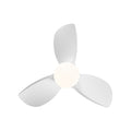 28 In Intergrated Led Ceiling Fan Lighting With White Abs Blade White Abs