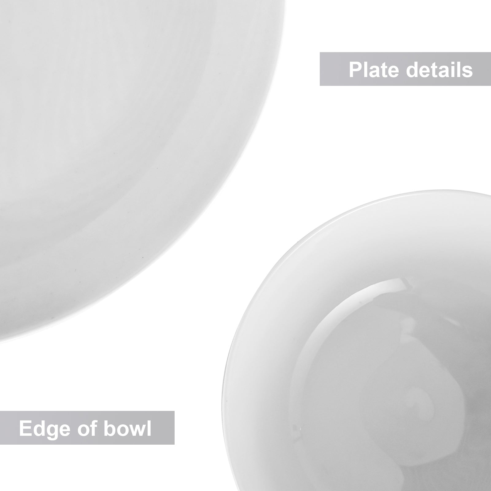Miibox White Dinnerware Set,20 Piece Service For