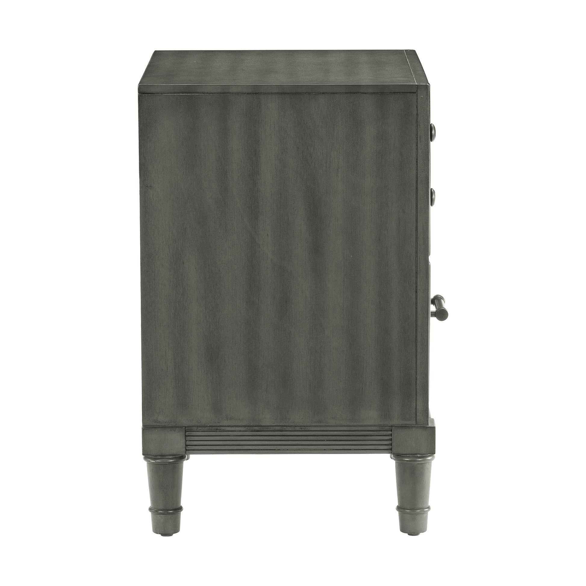 Transitional Style Gray Finish 1Pc Nightstand Of Drawers Versatile Look Bedroom Furniture Gray 2 Drawers Bedroom Transitional Wood