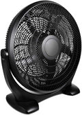 Simple Deluxe 20 Inch 3 Speed Plastic Floor Fans Oscillating Quiet For Home Commercial, Residential, And Greenhouse Use, Outdoor Indoor, Black Black Plastic