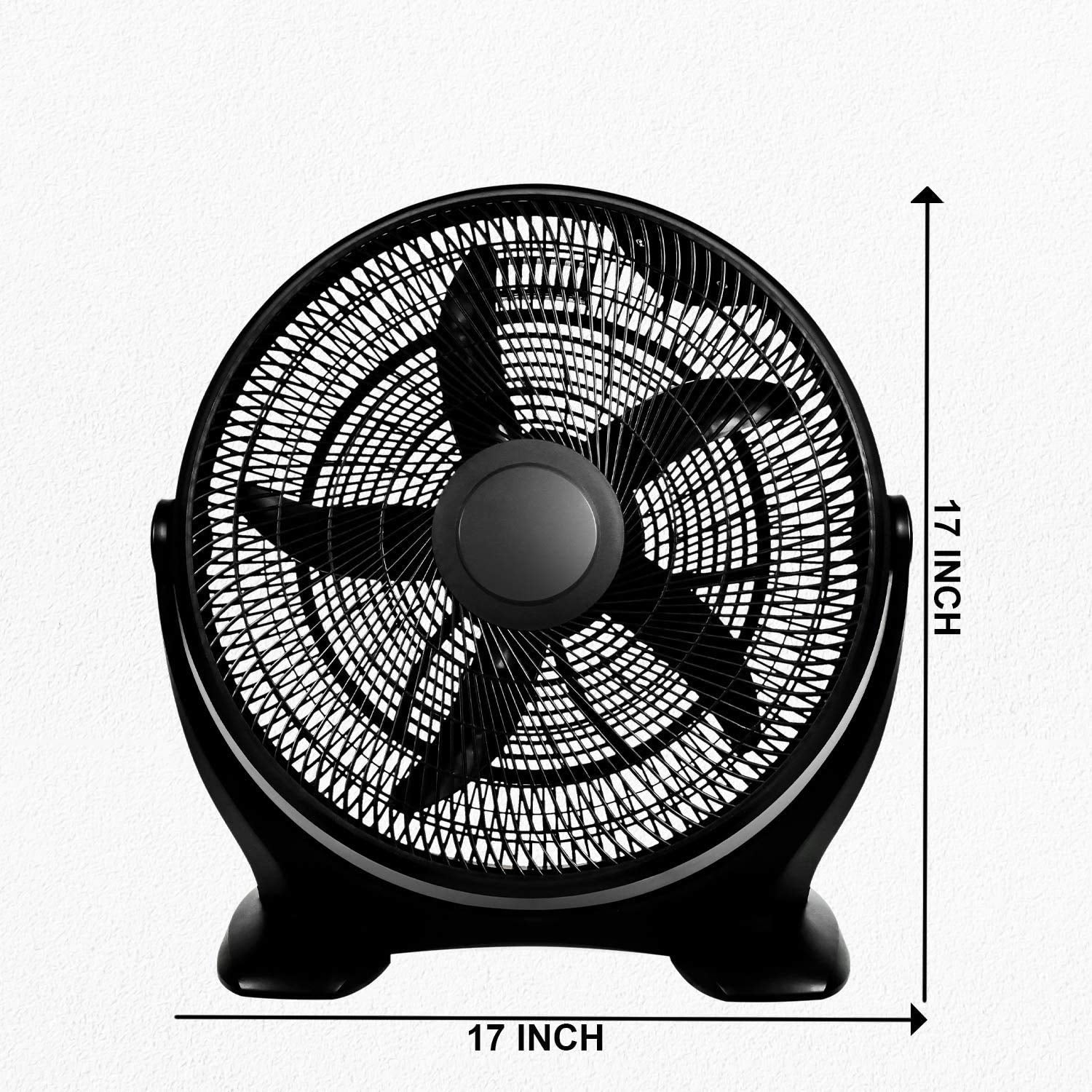 Simple Deluxe 14 Inch 3 Speed Plastic Floor Fans Oscillating Quiet For Home Commercial, Residential, And Greenhouse Use, Outdoor Indoor, Black Black Plastic