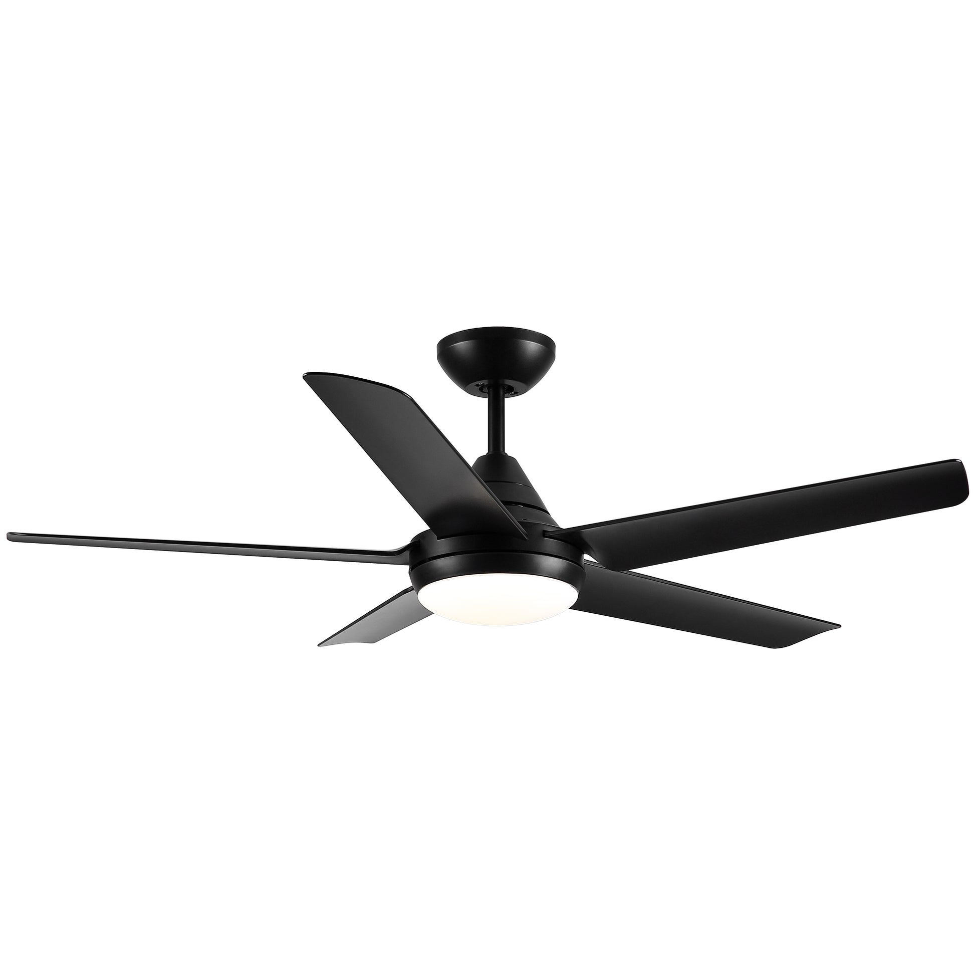 48" Yuhao Modern Contemporary Led Ceiling Fan With Remote Control Black Abs