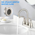 2 Handle Bathroom Sink Faucet With Pop Up Drain Brushed Nickel Brushed Nickel Zinc