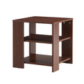 Square Side Table,Simple Style Design,3 Tier End Table,Wood Living Room Nightstand,Bedroom,Easy Assembly,1 Pack, Classic Brown Brown Mdf