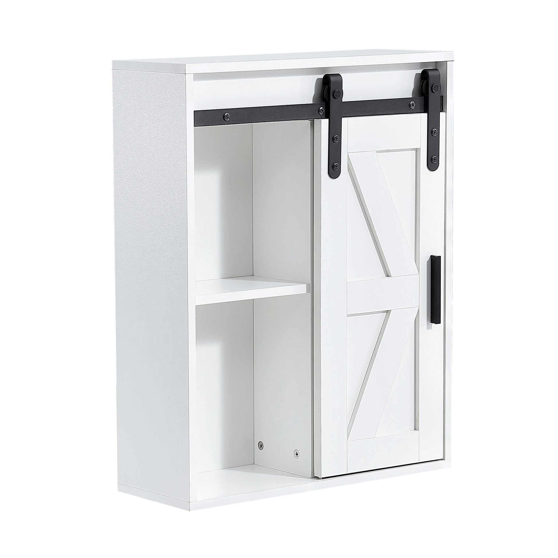 Wood wall mounted storage cabinet, 5 layer toilet white-mdf