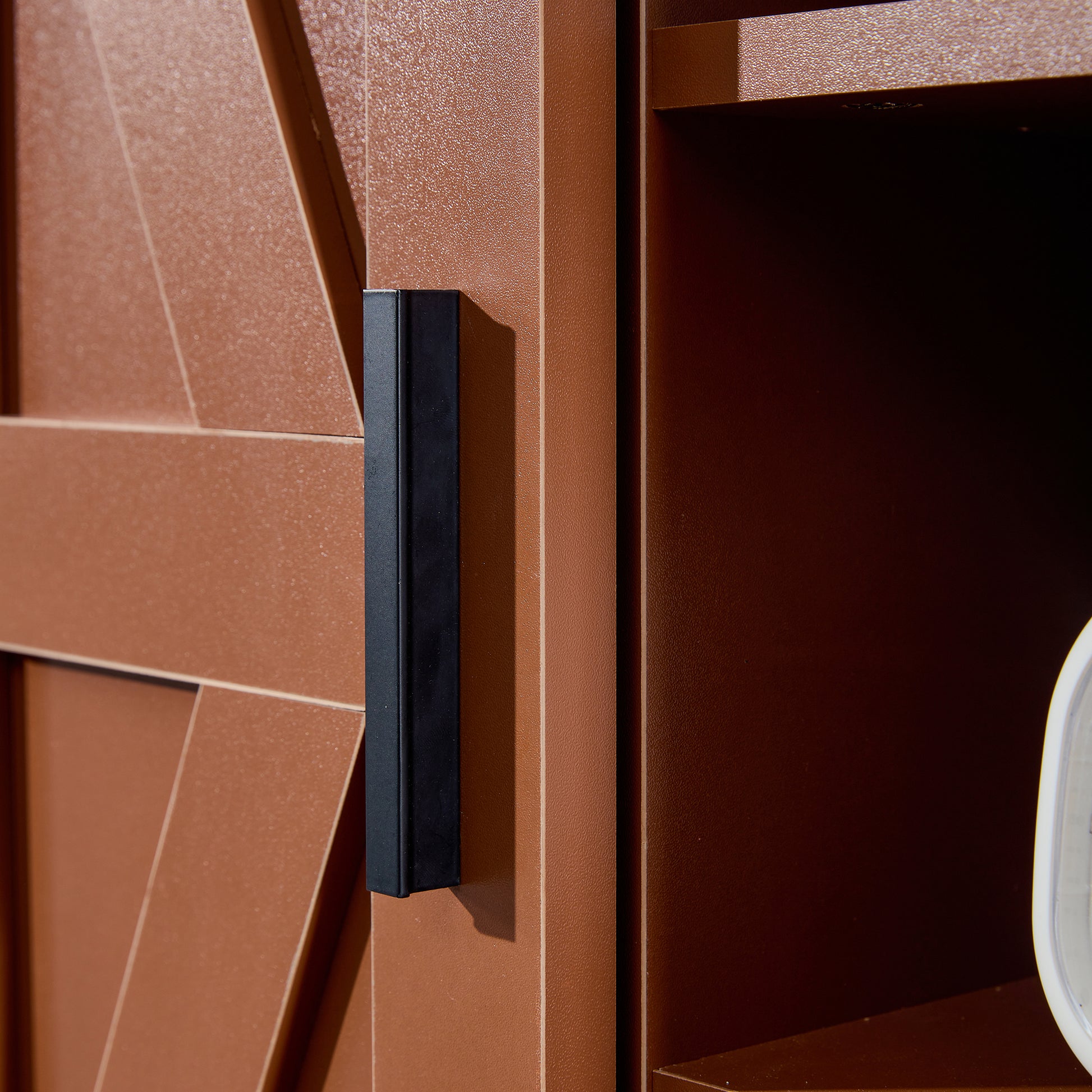 Wood wall mounted storage cabinet, 5 layer toilet espresso-mdf