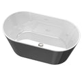 Acrylic Freestanding Soaking Bathtub 60 Black White Acrylic