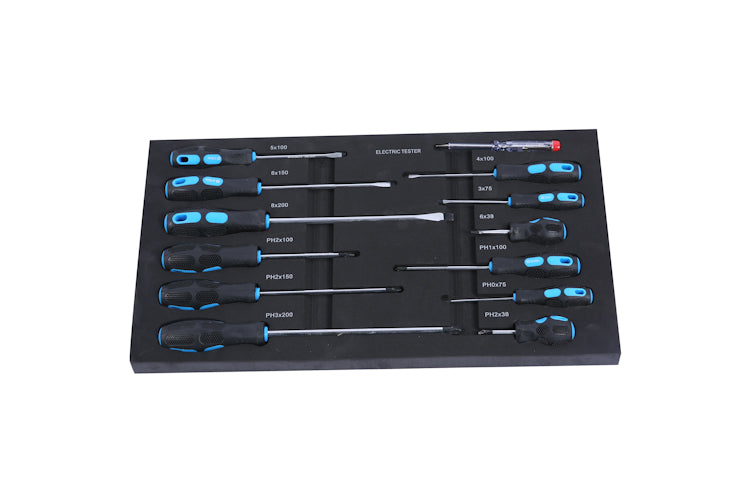 4 Drawers Tool Cabinet With Tool Sets Blue Blue Steel