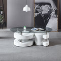 3 Pieces Coffee Table Set, Oval 10Mm 0.39