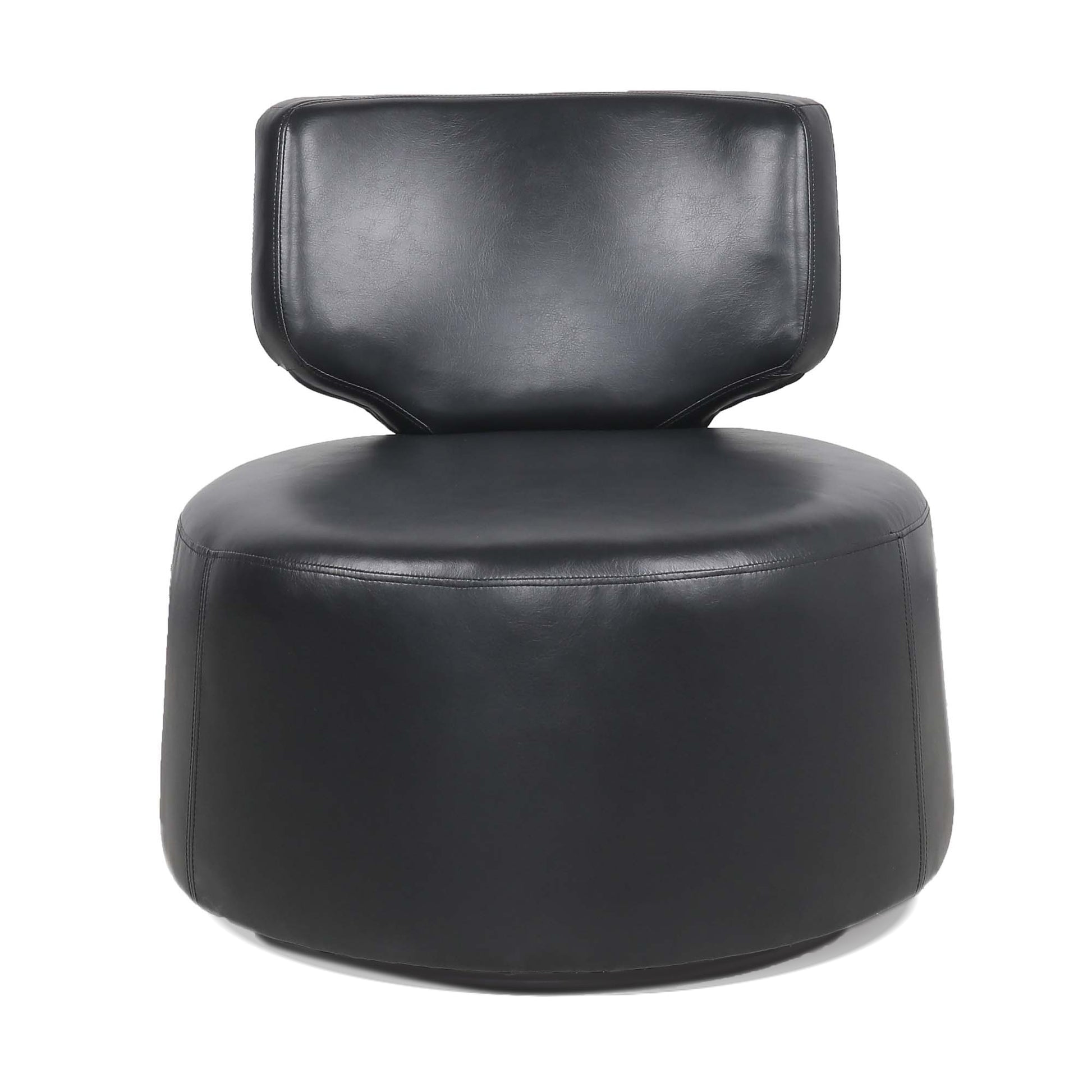 29.13" Wide Swivel Chair Black Pu Pu