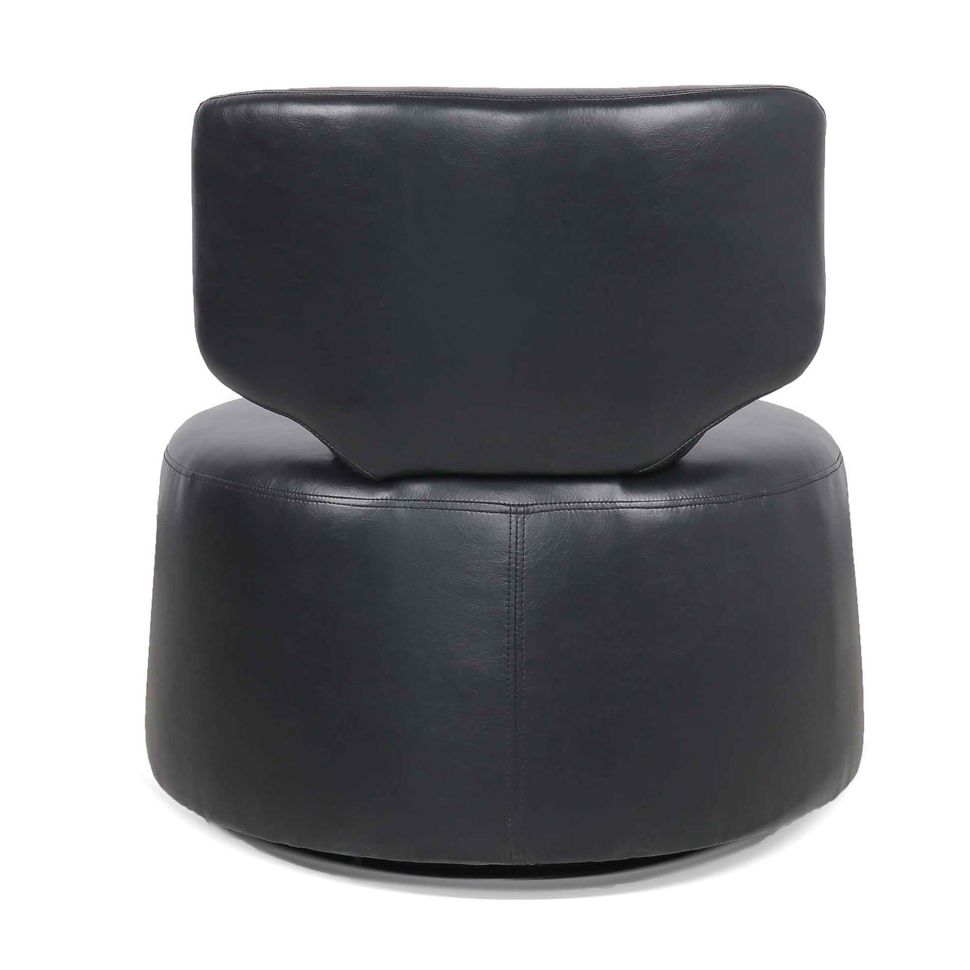29.13" Wide Swivel Chair Black Pu Pu