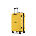 Hardshell Suitcase Spinner Wheels Pp Luggage Sets Lightweight Durable Suitcase With Tsa Lock,3 Piece Set 20 24 28 ,Yellow Yellow Polypropylene