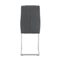 Modern Dining Chairs With Faux Leather Padded Seat Dining Living Room Chairs Upholstered Chair With Metal Legs Design For Kitchen, Living, Bedroom, Dining Room Side Chairs Set Of 6 Grey Pu C 001 Grey Foam Pu