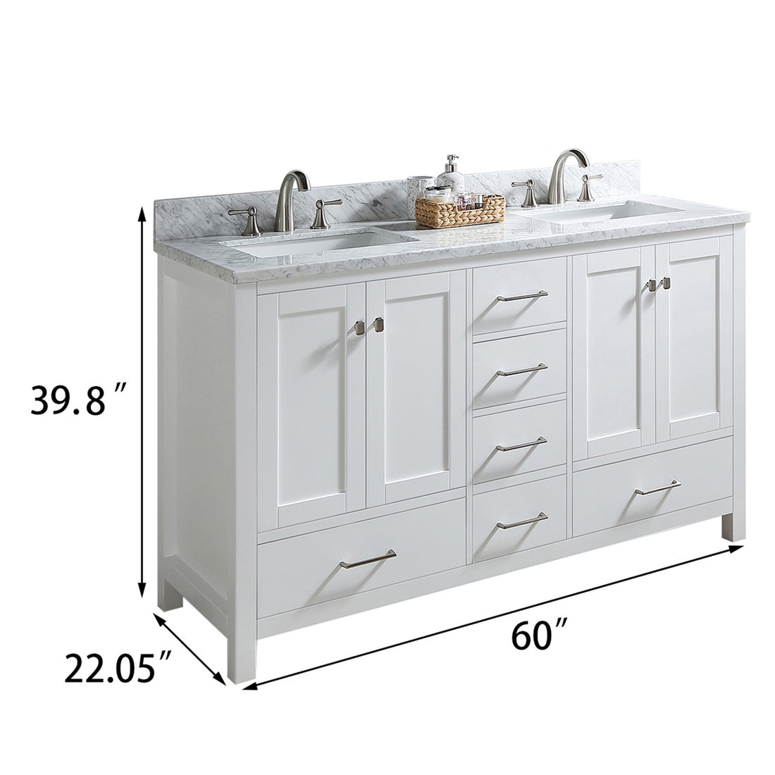 Bathroom Vanity Cabinet set 60 inches Double sink