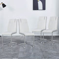 One Table And Eight Chairs,Modern Style Table And Chair Set, Suitable For Restaurants And Kitchens F Vv C 001 White Mdf