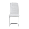 Modern Dining Chairs With Faux Leather Padded Seat Dining Living Room Chairs Upholstered Chair With Metal Legs Design For Kitchen, Living, Bedroom, Dining Room Side Chairs Set Of 6 White Pu C 001 White Pu