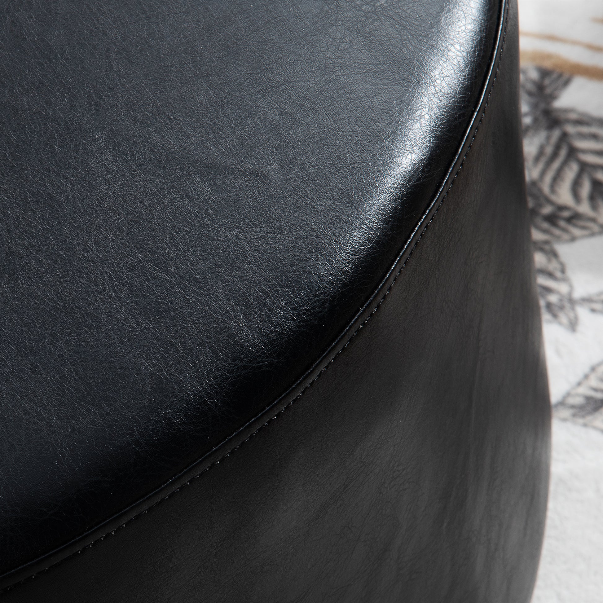 29.13" Wide Swivel Chair Black Pu Pu