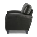 Modern Living Room Furniture 1Pc Chair Black Faux Leather Covering Retro Styling Furniture Black Primary Living Space Contemporary,Modern,Retro Solid Wood