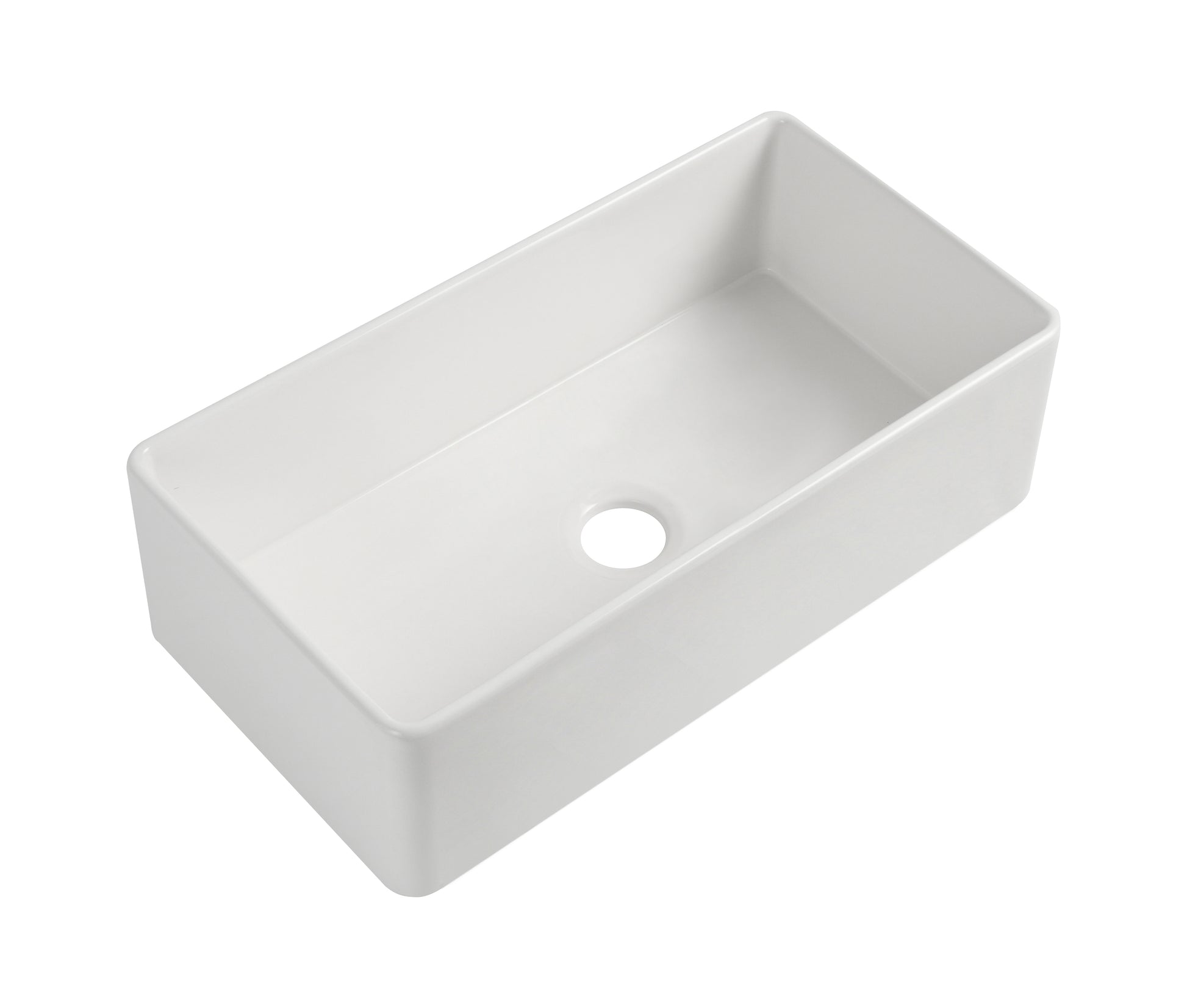 Fireclay 36" L X 20" W Farmhouse Kitchen Sink With Grid And Strainer White Fireclay