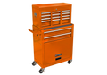 High Capacity Rolling Tool Chest With Wheels And Drawers, 8 Drawer Tool Storage Cabinet Orange Orange Steel