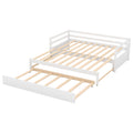 Twin Or Double Twin Daybed With Trundle,White Box Spring Not Required Twin White Wood Daybeds Pine