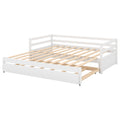 Twin Or Double Twin Daybed With Trundle,White Box Spring Not Required Twin White Wood Daybeds Pine