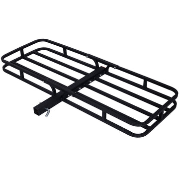 Hitch Mount Cargo Carrier ,Rear Cargo Rack For Suv, Truck, Car,Luggage Basket Rack Fits 2" Receiver Black Steel