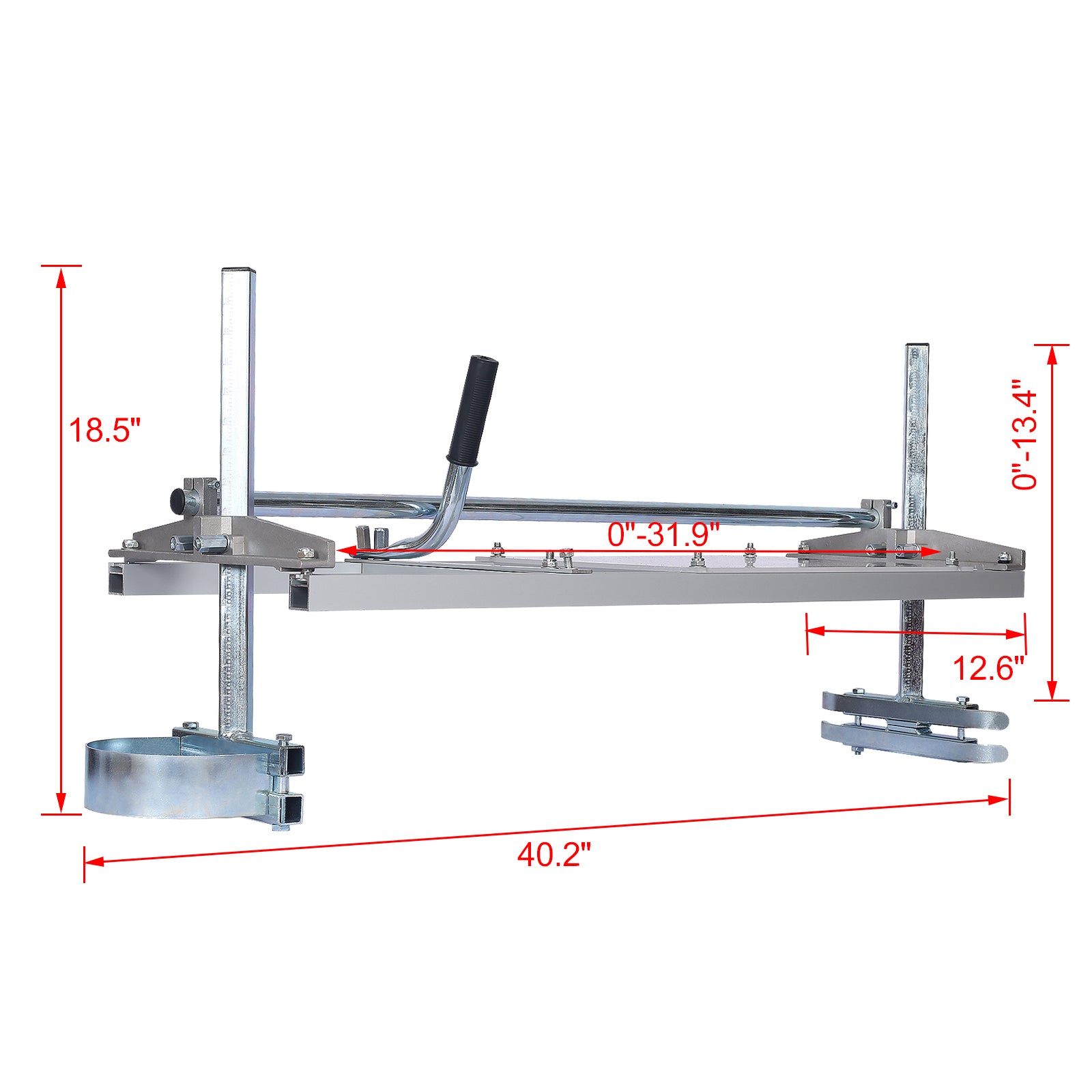 Chainsaw Mill Portable Chain Saw Mill Aluminum Steel Planking Lumber,Planking Milling Bar Size 14 36" Silver Aluminium