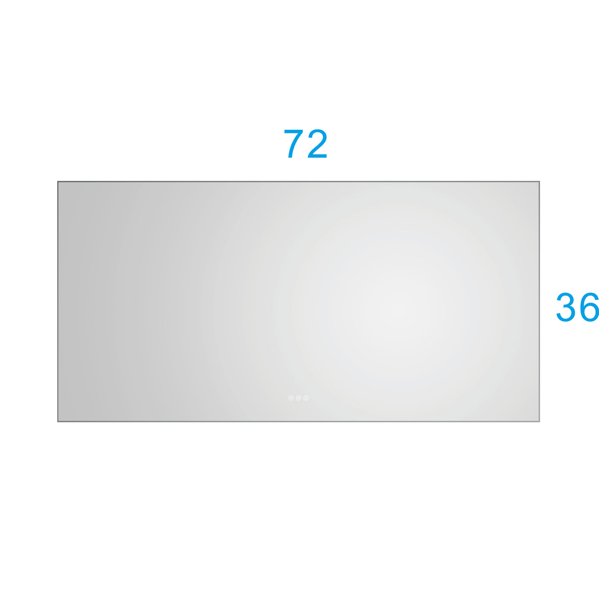 72X 36Inch Led Mirror Bathroom Vanity Mirror With Back Light, Wall Mount Anti Fog Memory Large Adjustable Vanity Mirror Gun Ash Aluminium