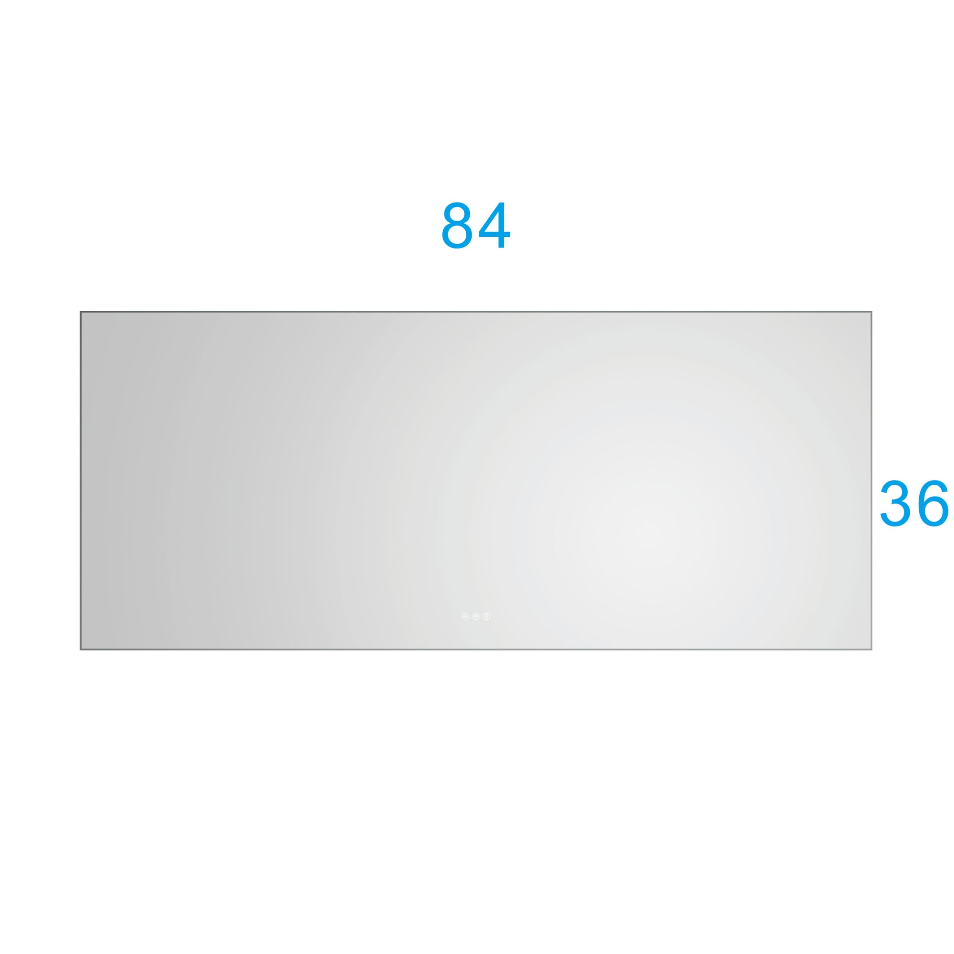 84X 36Inch Led Mirror Bathroom Vanity Mirror With Back Light, Wall Mount Anti Fog Memory Large Adjustable Vanity Mirror Gun Ash Aluminium