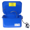 Cabinet Parts Washer With 110V Pump,3.5 Gallon Benchtop Parts Washer ,Automotive Parts Washer Electrical Pump Blue Steel