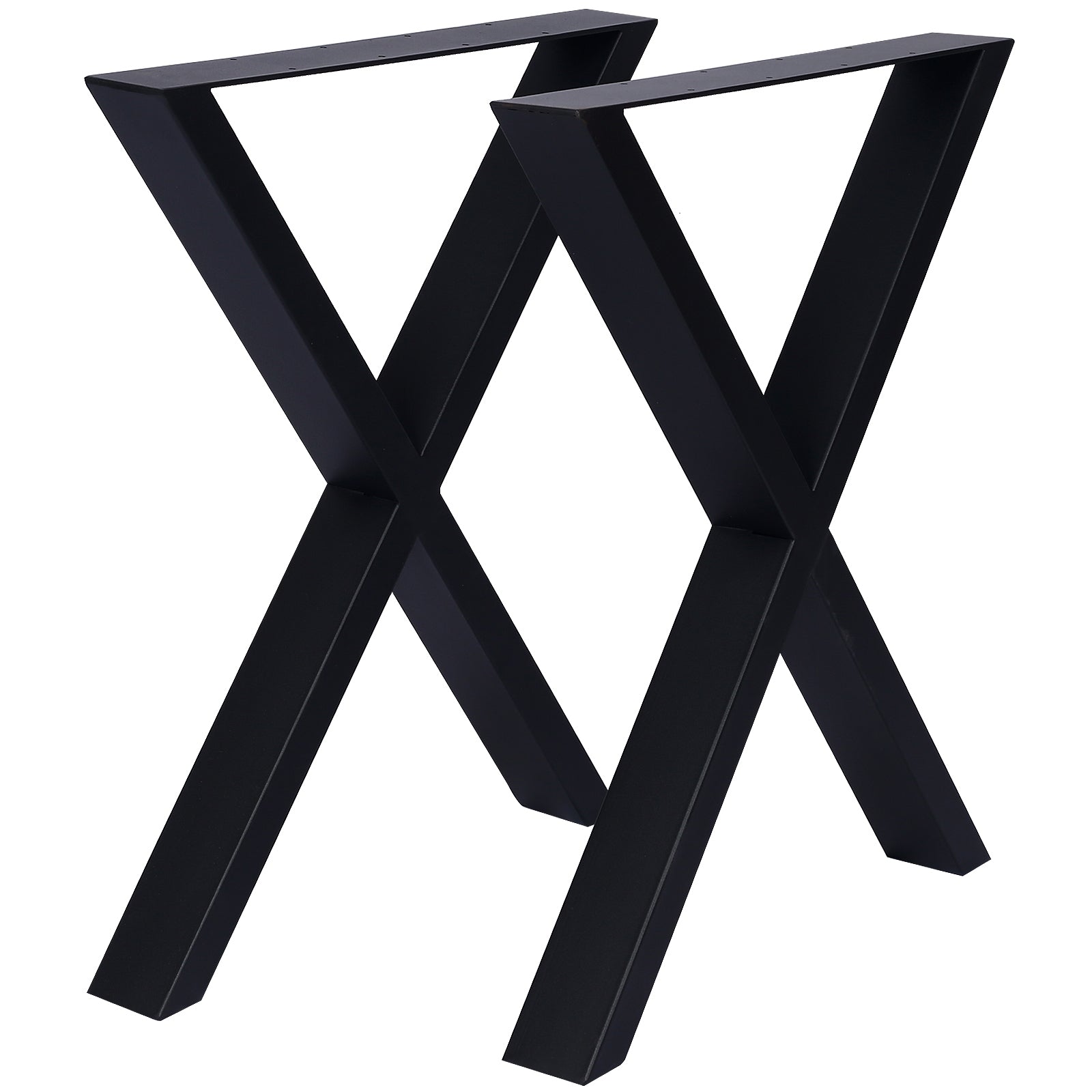 X Table Legs 28X 24" ,Wide Metal Table Legsheavy Duty Steel Desk Legs Table Leg Dining Table Legs Coffee Desk Leg, Set Of 2 Black Steel