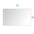 60X 36Inch Led Mirror Bathroom Vanity Mirror With Back Light, Wall Mount Anti Fog Memory Large Adjustable Vanity Mirror Gun Ash Aluminium