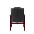 Leather Reception Guest Chairs W Padded Seat And Arms Ergonomic Mid Back Office Executive Side Chair For Meeting Waiting Room Conference Office Guest Chairs,Black Black Foam Leather