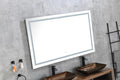 84*48 Led Lighted Bathroom Wall Mounted Mirror With High Lumen Anti Fog Separately Controlbedroom Full Length Mirror Bathroom Led Mirror Hair Salon Mirror White Aluminum