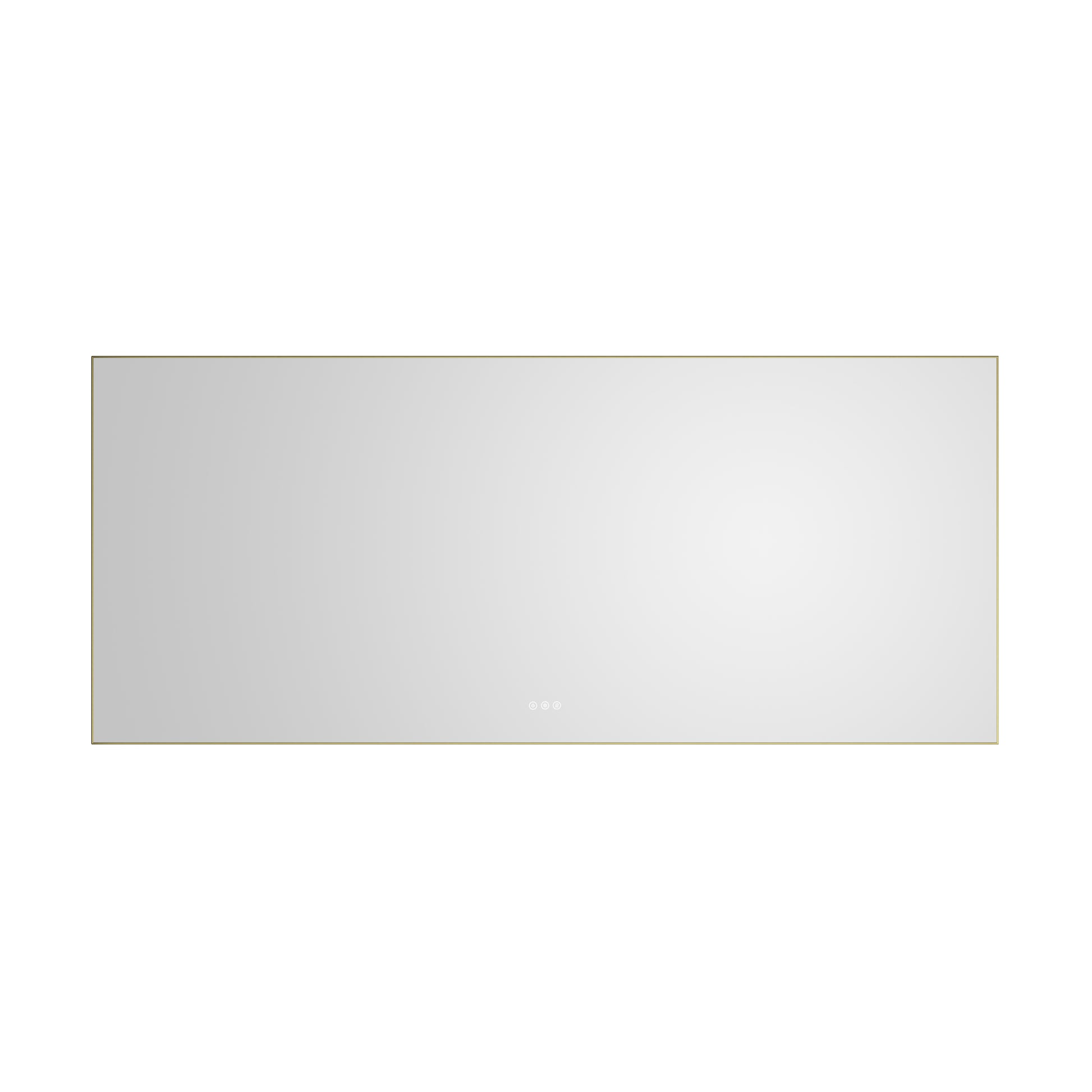 84X 36Inch Led Mirror Bathroom Vanity Mirror With Back Light, Wall Mount Anti Fog Memory Large Adjustable Vanity Mirror Gold Aluminium