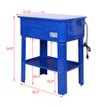 Cabinet Parts Washer With 110V Pump,20 Gallon ,Automotive Parts Washer Electrical Pump Blue Steel