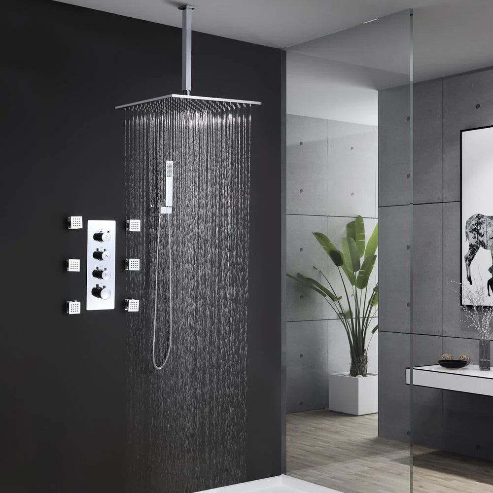 Luxury Thermostatic Mixer Shower System Rainfall