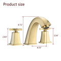 Widespread Bathroom Faucet 8 Inch 2 Handles with Drain brushed gold-zinc