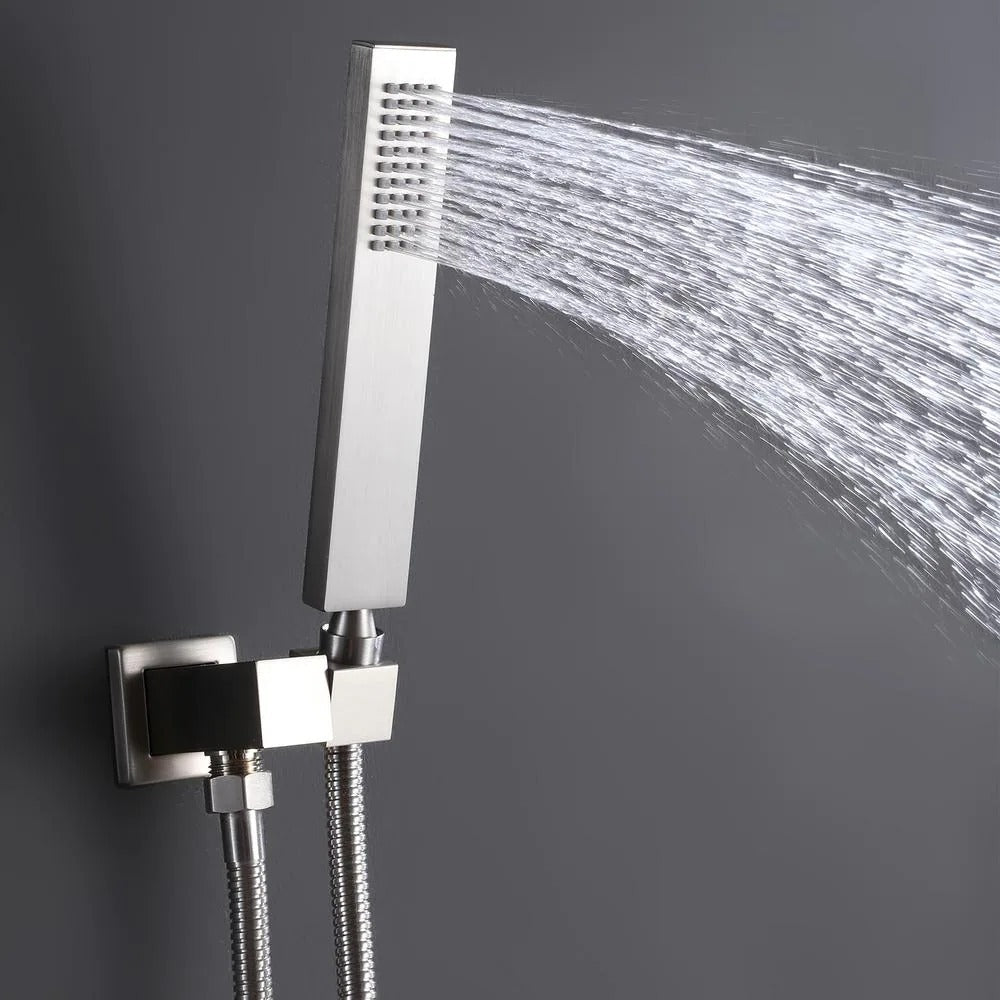 2 Spray Patterns Wall Mount Dual Shower Heads And