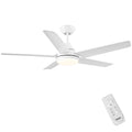 Yuhao 48 In Intergrated Led Ceiling Fan With White Abs Blade White Abs Steel Q235