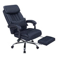 Exectuive Chair High Back Adjustable Managerial Home Desk Chair Black Cotton Leather