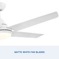 48 In Intergrated Led Ceiling Fan With White Abs Blade White Abs