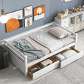 Daybed With Two Storage Drawers ,White Sku:W504P148589 Twin White Pine