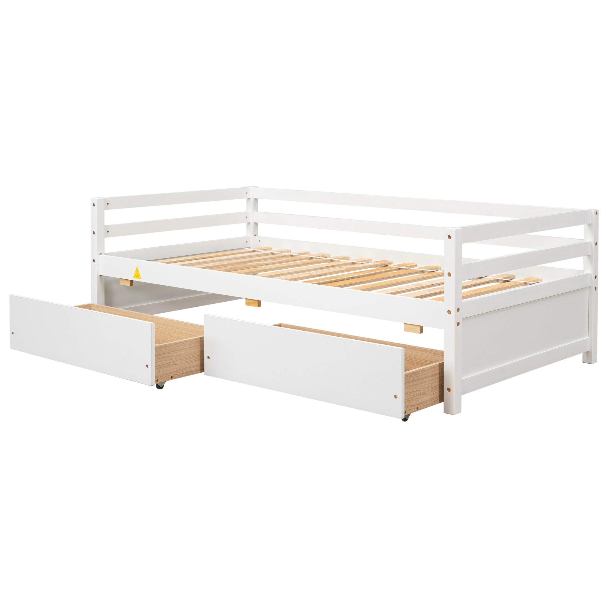 Daybed with two Storage Drawers ,White white-pine