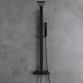 2 Function Thermostatic Complete Shower System With Rough In Valve And Shower Head In Matte Black Matte Black Brass