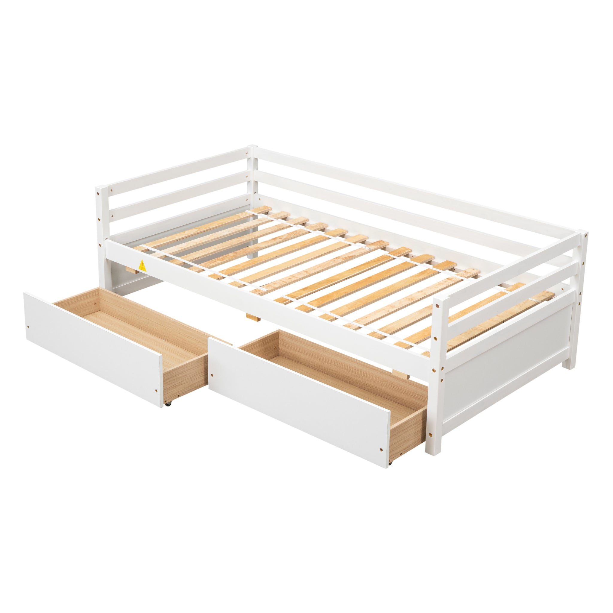 Daybed with two Storage Drawers ,White white-pine